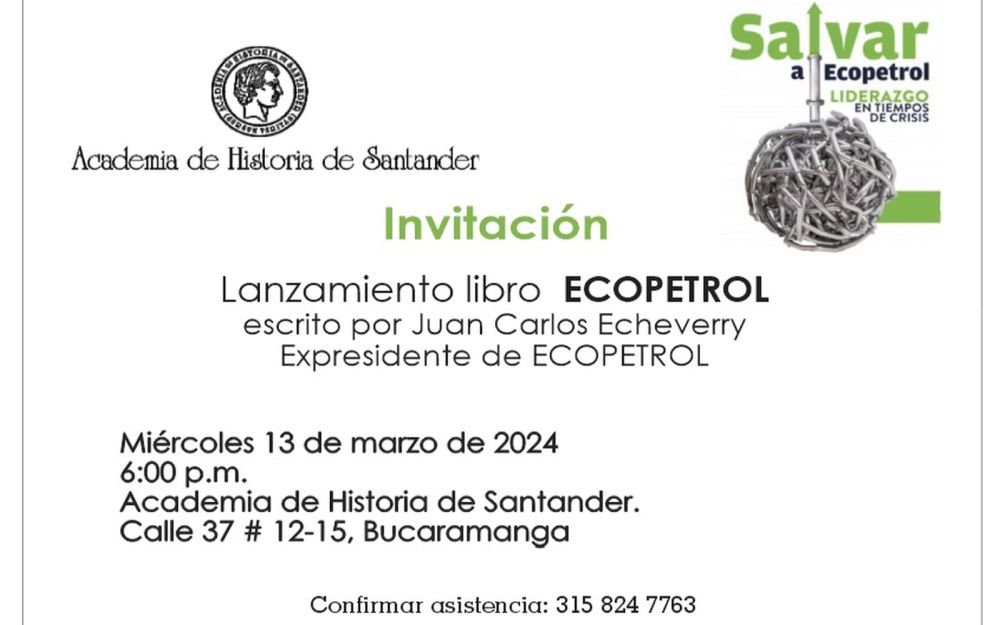 Invitación Lanzamiento Libro Ecopetrol